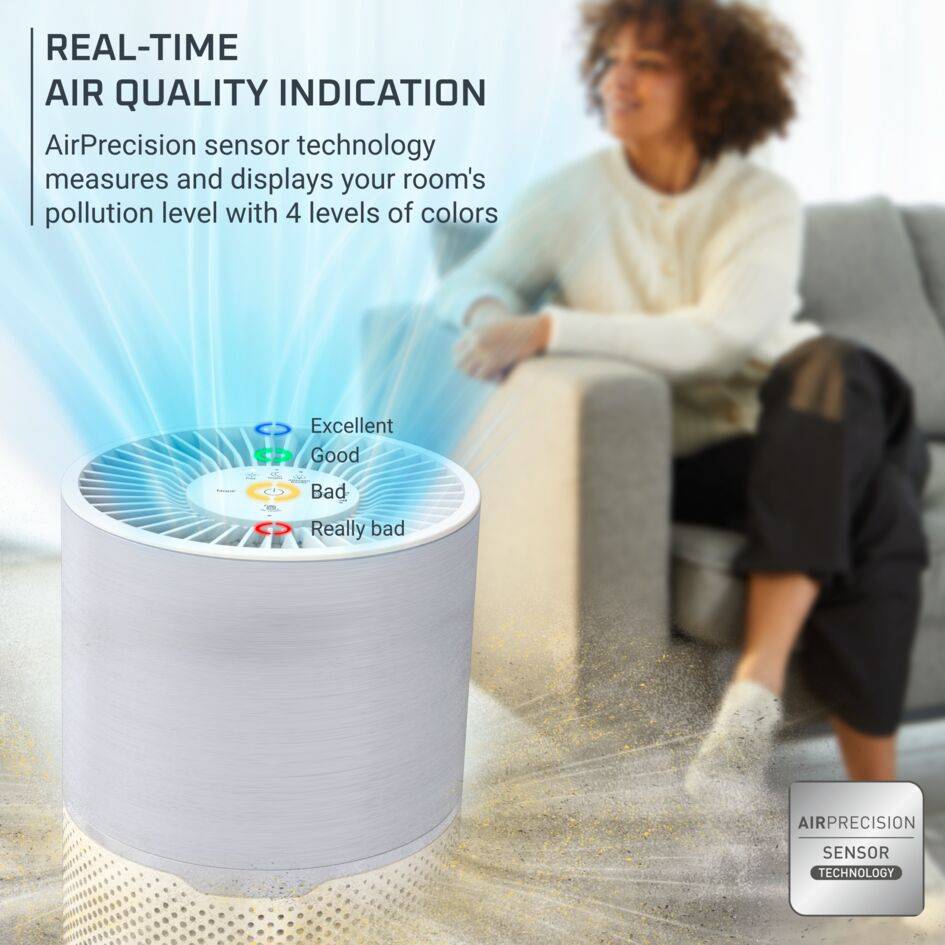 Pure Air Compact PU2220F0 Binnenluchtzuiveraar – 3 filtratieniveaus - Efficiëntie: tot 100%