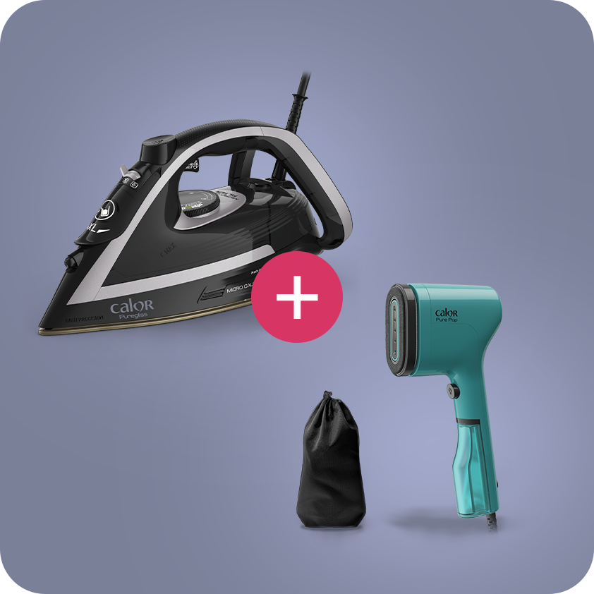 WEB PACK: Stoomstrijkijzer Puregliss FV8062 + gratis Pure Pop kledingstomer
