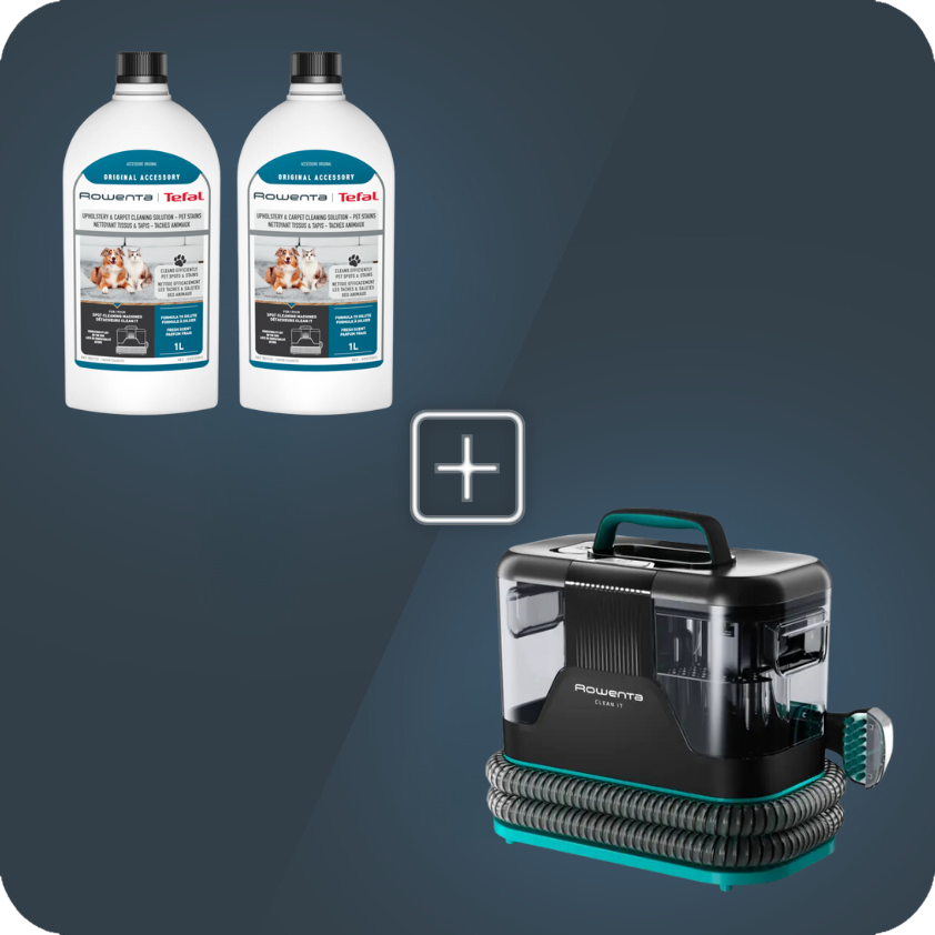 PACK WEB : Shampouineuse Clean It + 2 Solutions Nettoyantes